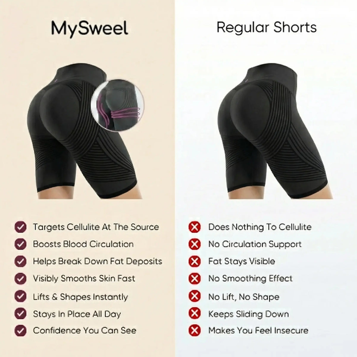 3D Anti-Cellulite Short